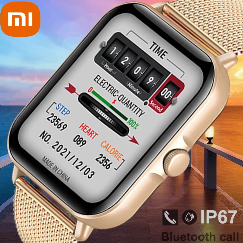

xiaomi Fashio Bluetooth Answer Call Smart Watch Men Full Touch Dial Call Fitness Tracker IP67 Waterproof Smartwatch men women
