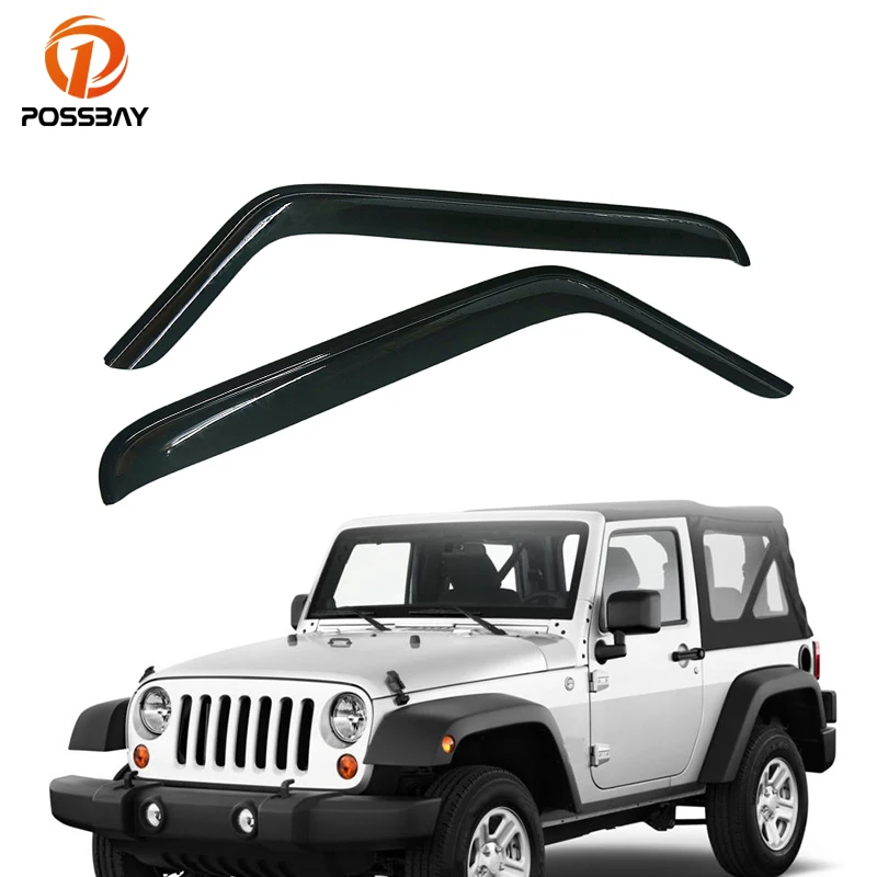

2Pcs/Set Sun Rain Deflector for Jeep Wrangler 2007-2016 2017 2018 Car Window Visor Cover Guards Trim Shades Auto Accessories