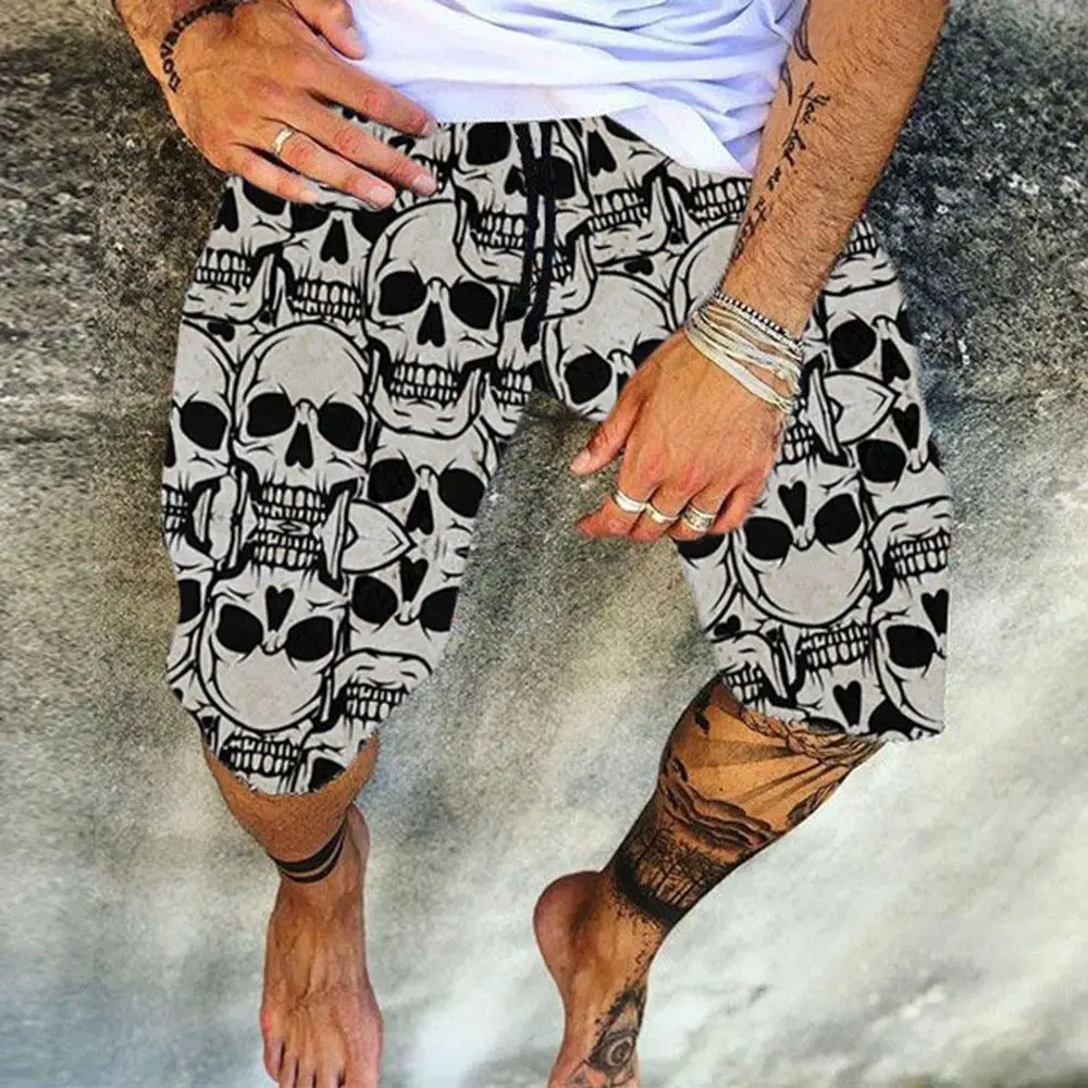 

Men's Shorts Summer Shorts Bermuda shorts Beach Shorts Boho Pants Drawstring Print Graphic Prints Comfort Lightweight Knee Lengt
