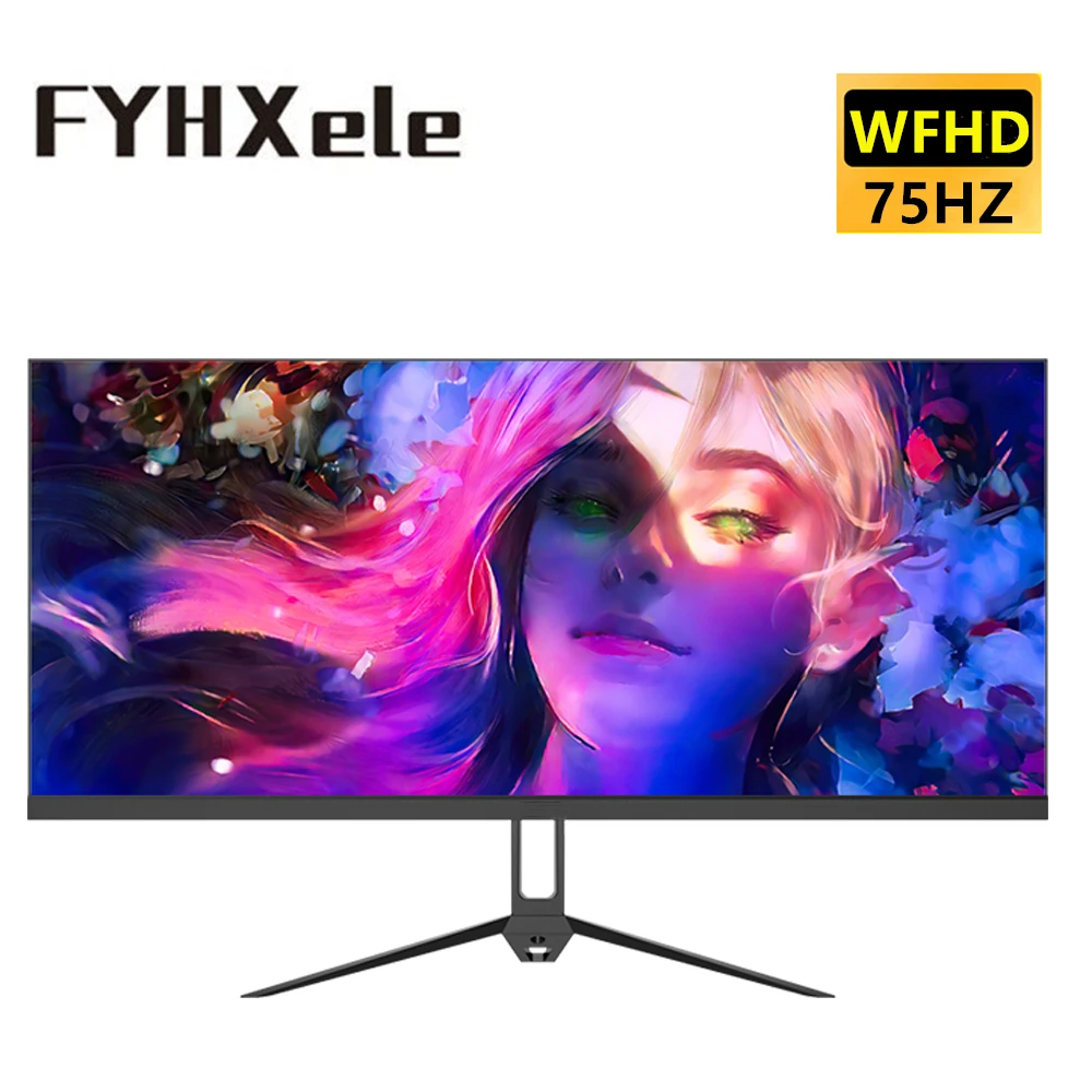 

FYHXele 29 Inch Monitor Quasi-2K 75Hz WFHD Wide Display 21:9 IPS Desktop LED Not Curved Gamer Computer Screen 2560*1080