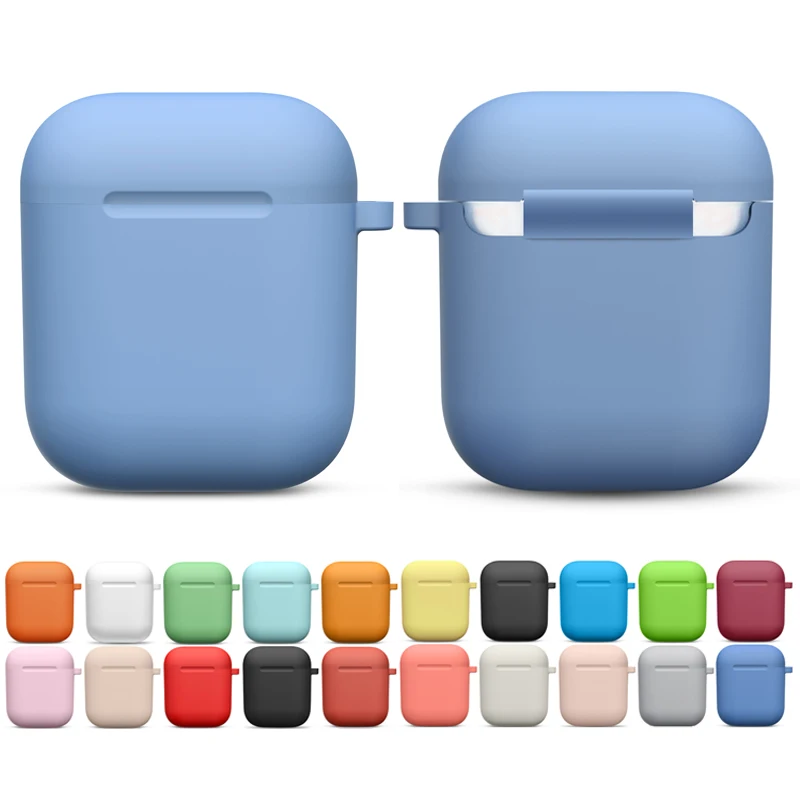 

Soft Silicone Earphones Cases For AirPods 1/2 Generation Wireless Bluetooth headphone Cover For Air Pods 2 1 Charging Box Case