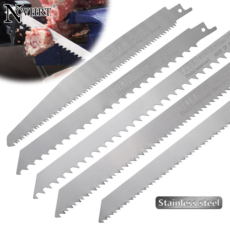 S1122C лезвие для сабельной пилы из нержавеющей стали ручная пила Многофункциональное лезвие для резки костей мяса дерева металла электроинструменты S1122C лезвие для сабельной пилы из нержавеющей стали ручная пила Многофункциональное лезвие для резки костей мяса дерева металла электроинструменты
