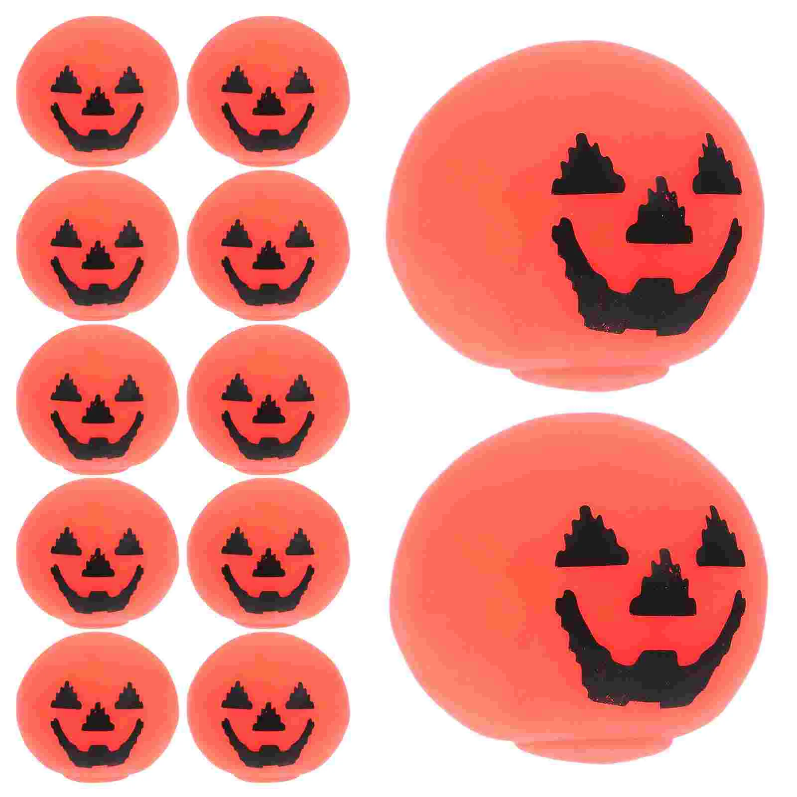

12pcs Halloween Pumpkin Squeeze Toy Plaything Office Hand Sensory Ball Toy