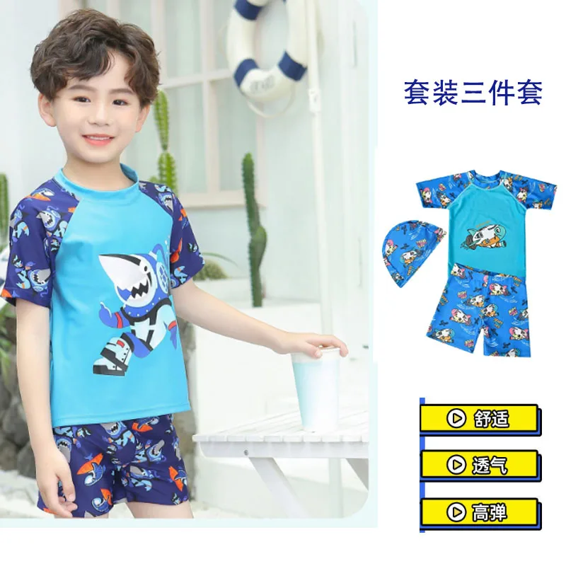 

Kids 2022 Boys Swimsuit Cartoon Dinosaur Patch Baby Swimsuit Small Medium Big Kids Swimsuit Quick Dry Hot Spring Swimsuit