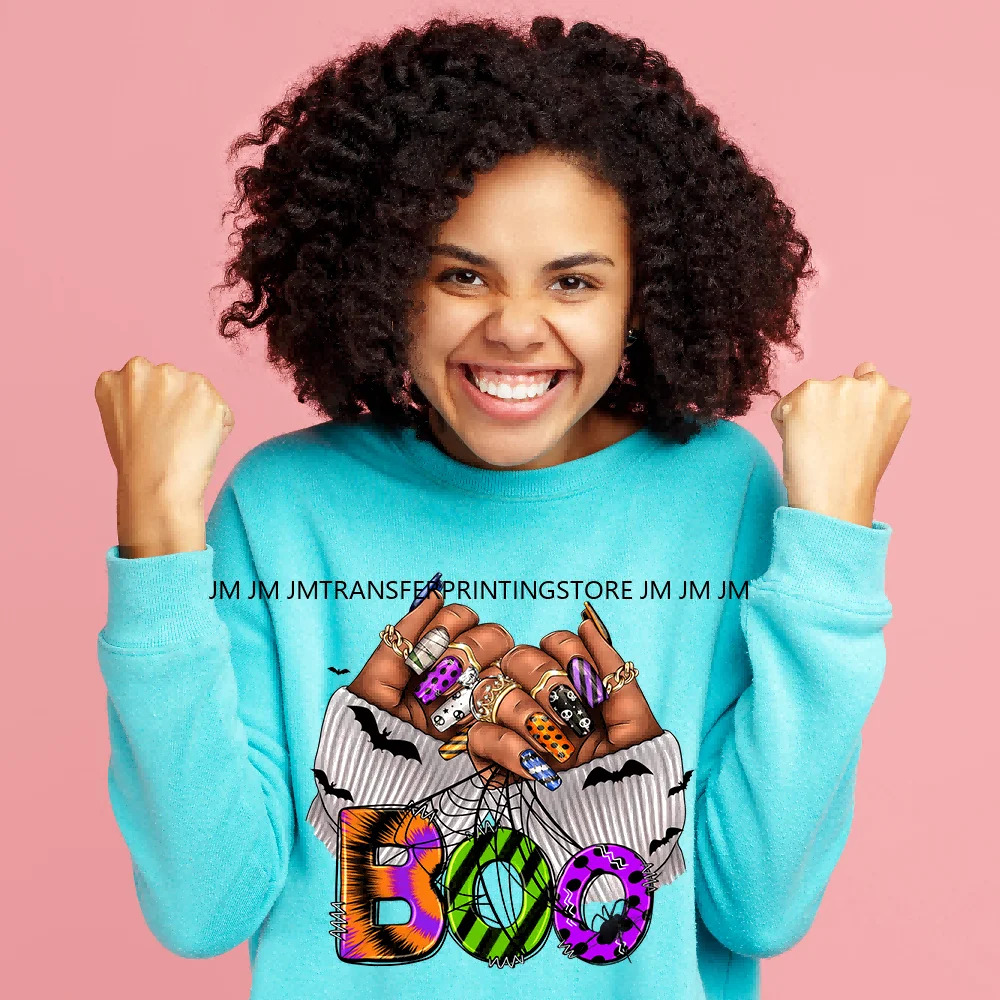 Праздничные нашивки для ногтей черных женщин DTF благодарная любовь осень дерзкий