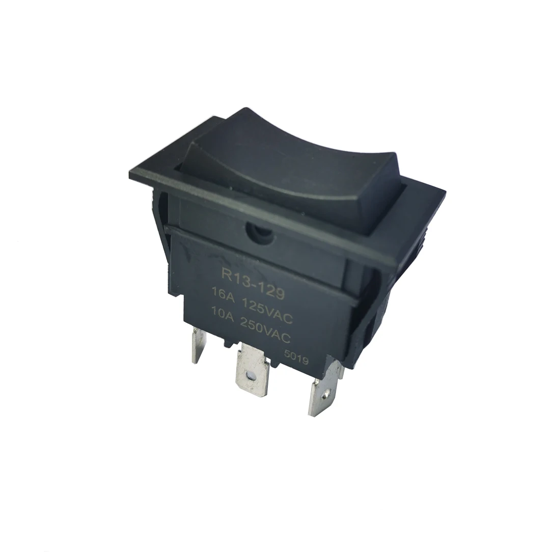 R13-129 6 контактов 125/250 в 16 А (вкл.)-ВЫКЛ.-(вкл.) Φ промышленный Электрический кнопочный переключатель для электроинструмента