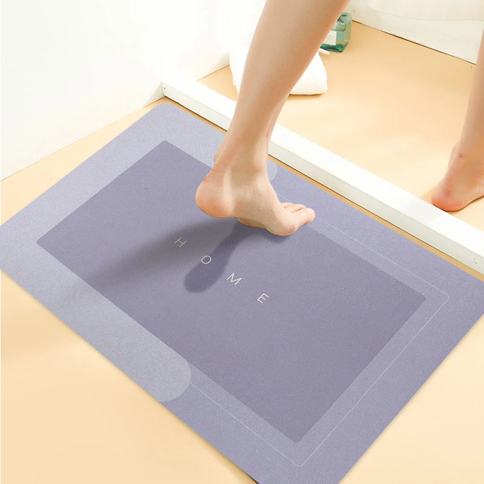 

Entrance Doormat Super Absorbent Bath Mat Quick Drying Bathroom Rug Non-slip Floor Mats Toilet Carpet Home Decor