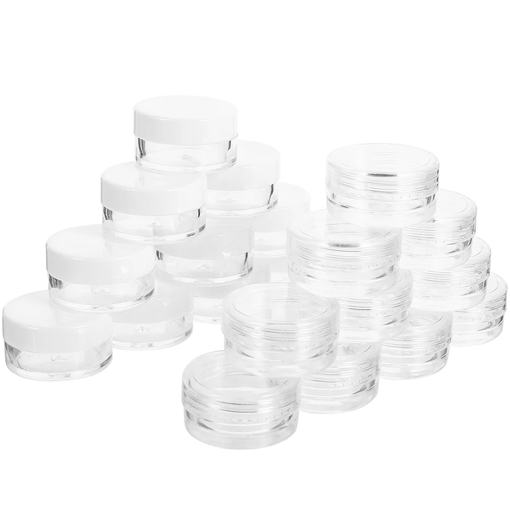 

24 Pcs Bottled Refillable Cream Containers Facial Jar Travel Storage Jars Plastic Skincare Bottles