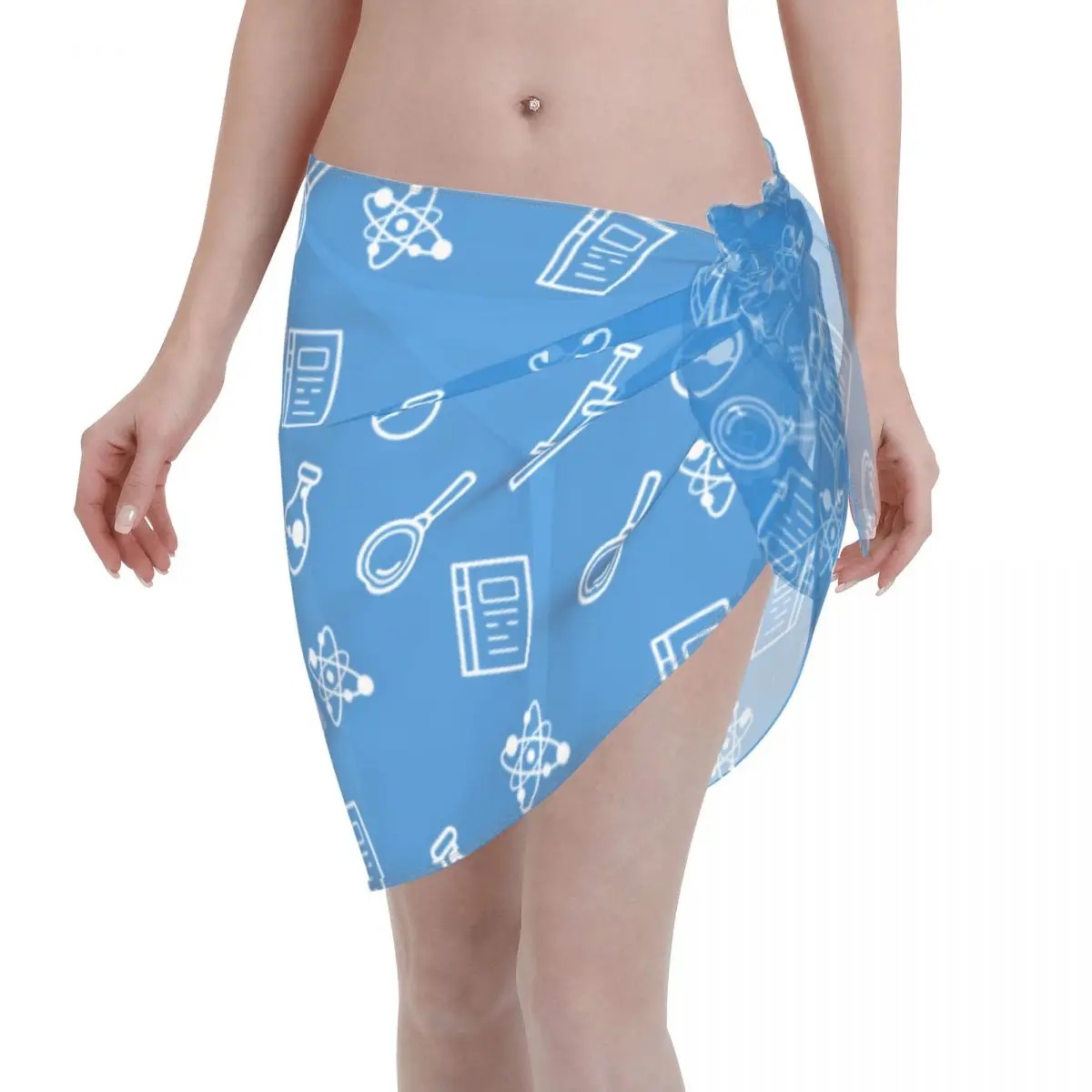 

Sexy Women Chiffon Swimwear Pareo Scarf Science Laboratory Equipment Beach Wrap Sarong Skirt Beachwear Swimsuit Bikini Cover-Ups