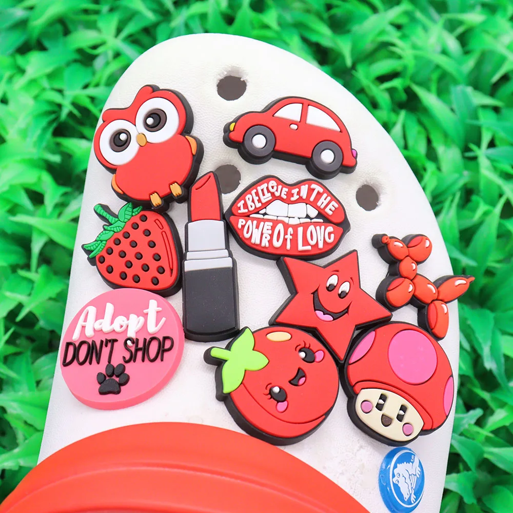 

50 шт., ПВХ сандалии для украшения садовой обуви