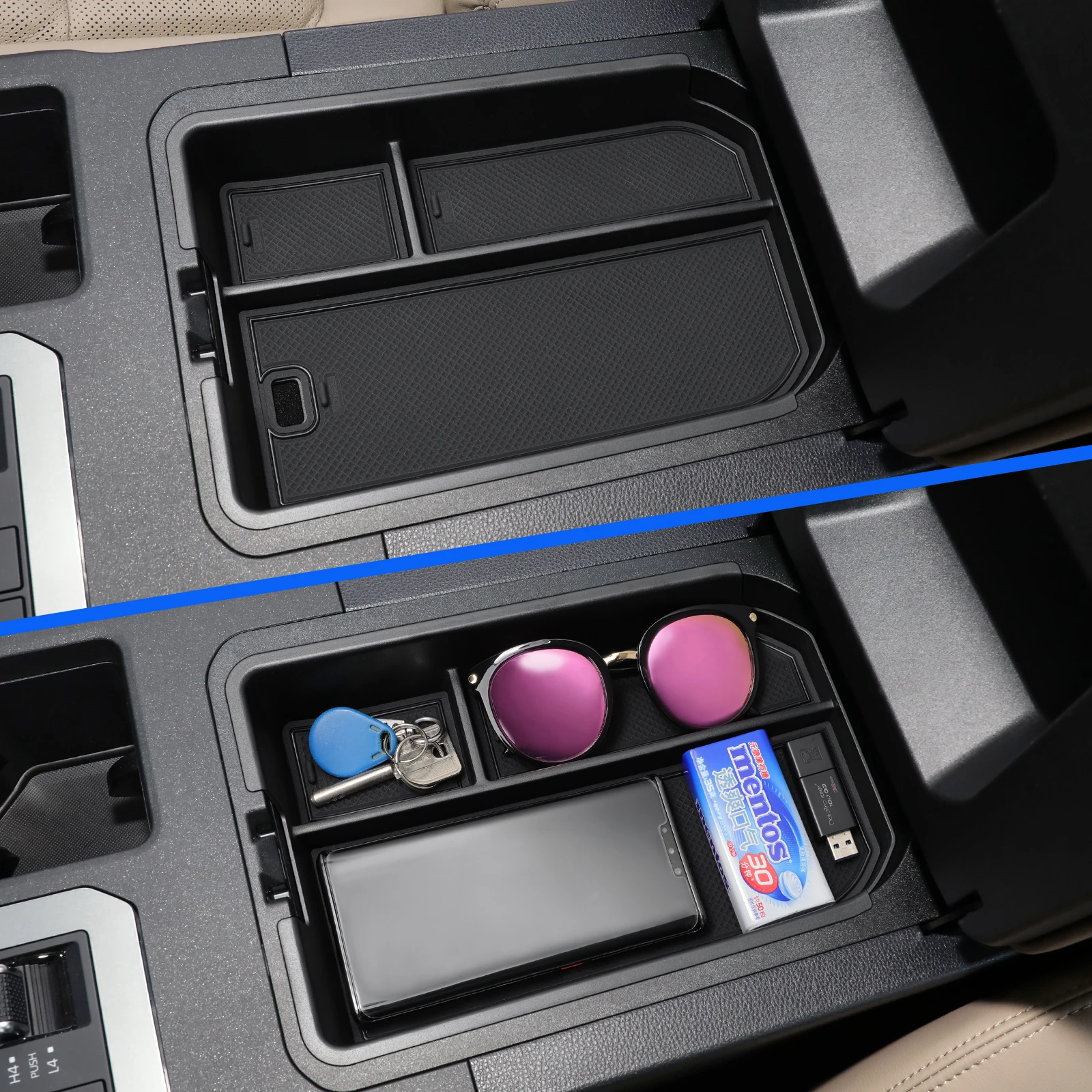 Подлокотник центральной консоли для Toyota Land Cruiser Prado 2024 J250 черный