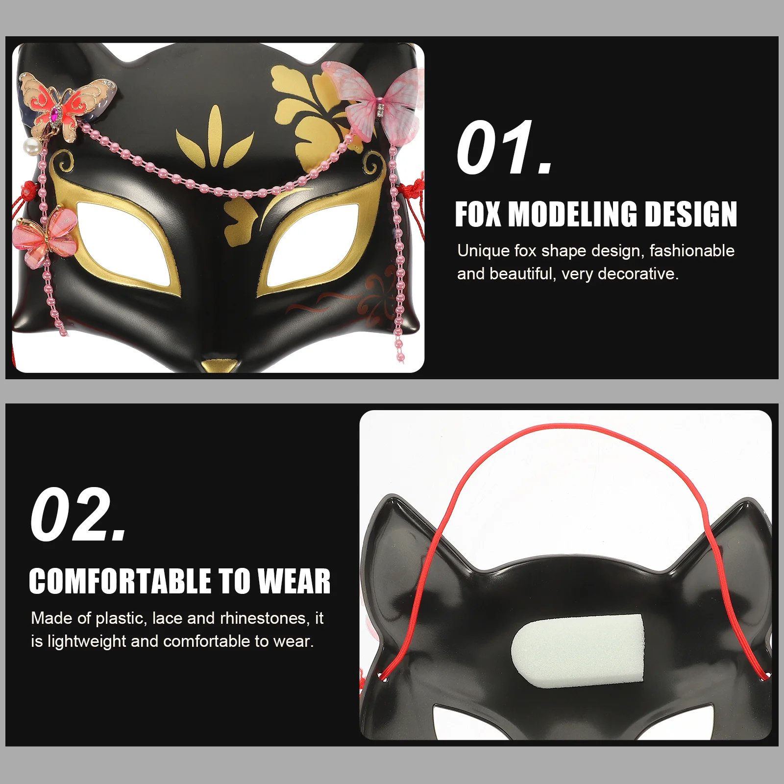 Маска лисы для девочек детский коллаген корейский реквизит косплея пластиковый