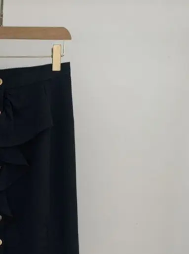 

Women's Mid Skirt Solid Ruffle Single Breasted Slim Pleated Buttons A-Line Casual Autumn 2022