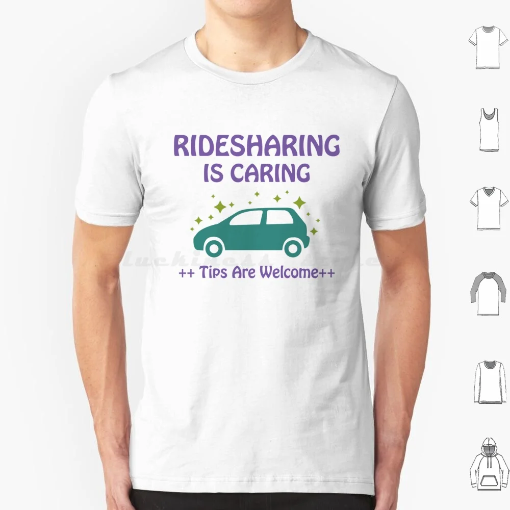 Фото Футболка Ridesharing Is Caring, хлопковая крутая футболка 6xl, блестящая Rideshare Rideshare Driver Rideshare Driving Rideshare Diver №1