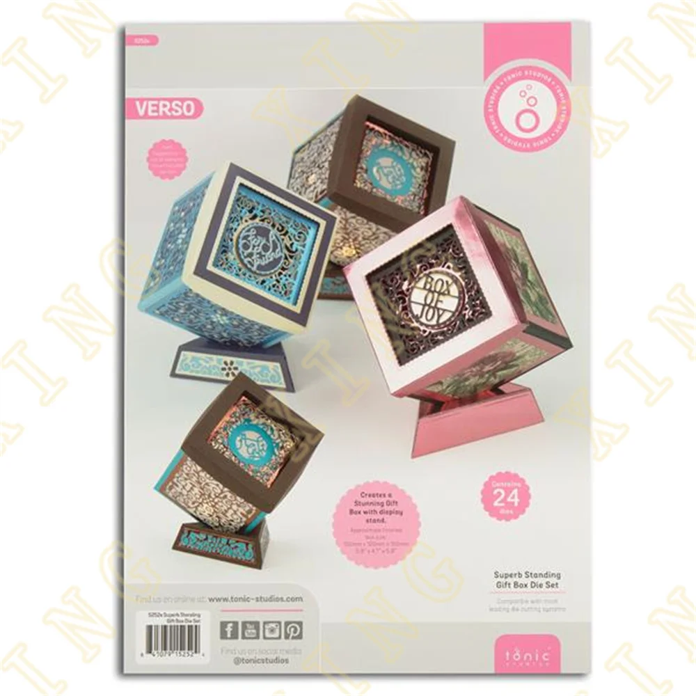 

Metal Cutting Die Scrapbook Embossed Paper Card Album Craft Template Cut Die Stencils New 2023 Superb Standing Gift Box Die Set