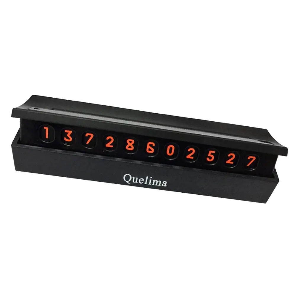 

Car Temporary Parking Card Phone Number Plate Craft Sucker Vehicle Black