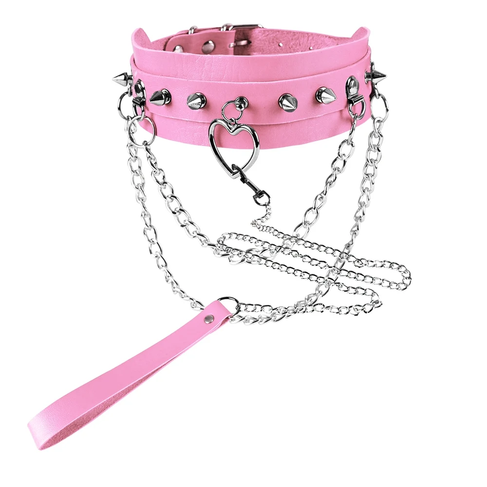 

Тёмный кожаный чокер в стиле Харадзюку, аксессуар на цепочку, в готическом стиле, панк-стиле