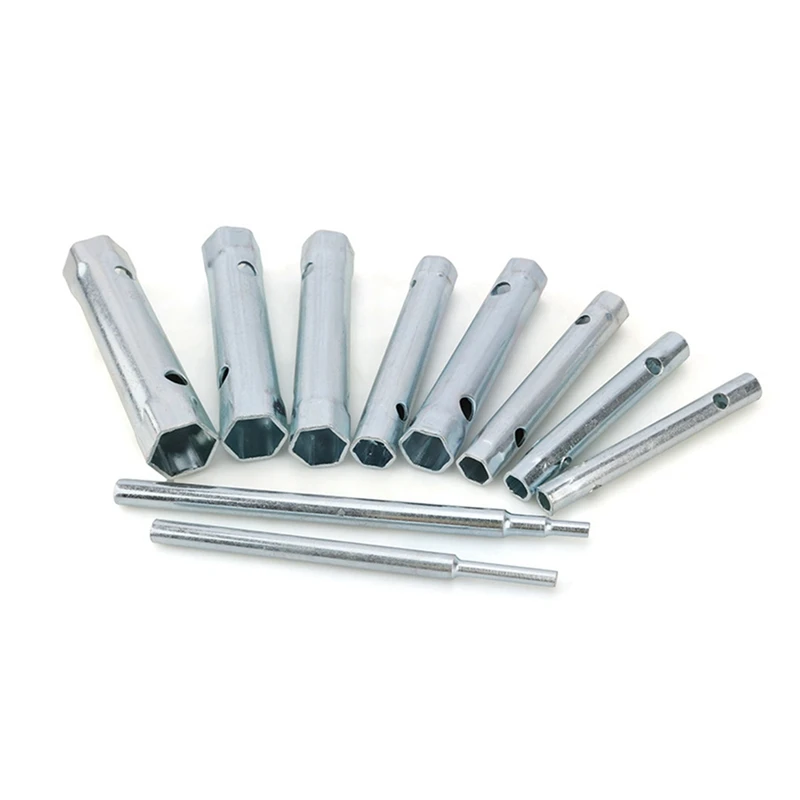 

10-Piece Double-Headed Wrench Socket Plumber's Back Nut Spark Plug Wrench Set Extends Spark Plug Wrench By 6-22Mm Silver