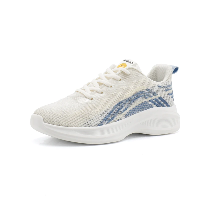 

Women Fashion Casual Athletic Running Shoes Training Mesh Leisure Vulcanized Comfort White Trainers Athletic Tennis Lace-Up Flat