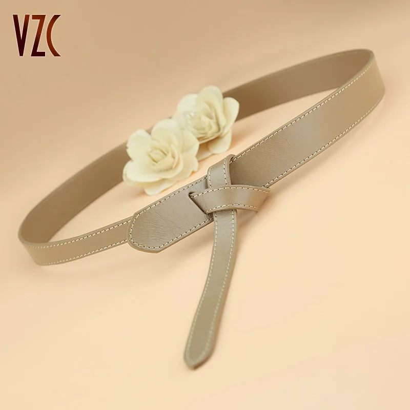 Belt Women Genuine Leather Full-grain Fashion Wide Decoration with Shirts Dress Trench coat Knotted Summer Waist...