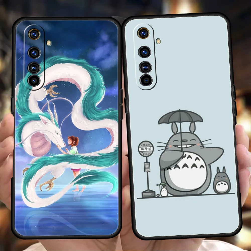 

Spirited Away Totoro Phoen Case Cover For Realme 8i 9i 9 8 7 6 Pro C25 C21 C11 C3 GT2 10 Pro Plus 5G Silicone Shockproof Shell