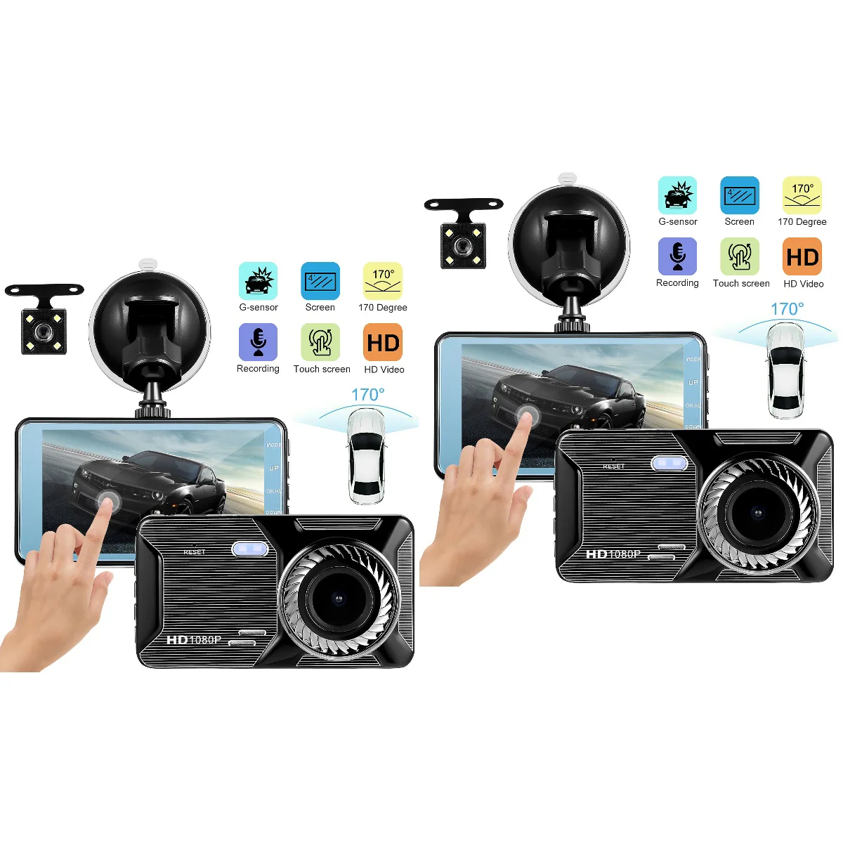 

Driving Recorder Dash Cam Front Rear Vehicle Dual Lens Car & Electronics Digital