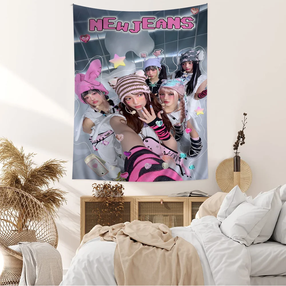 Kpop N-Newjeans подвесной богемный гобелен богемные настенные гобелены Мандала