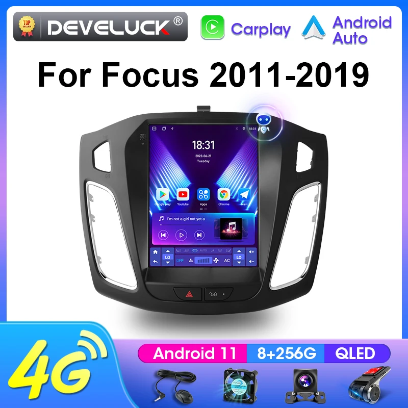 2 Din Android 11 автомобильный стерео радио мультимедийный видеоплеер для Ford Focus 3 Mk