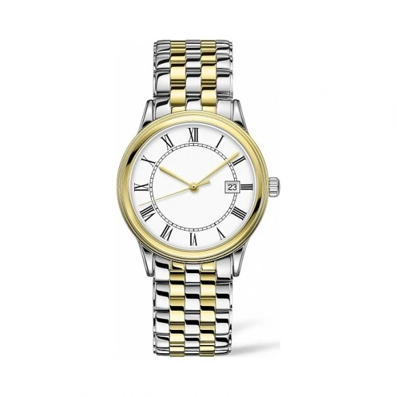 

mens watch calendar mechanical automatic Gold White