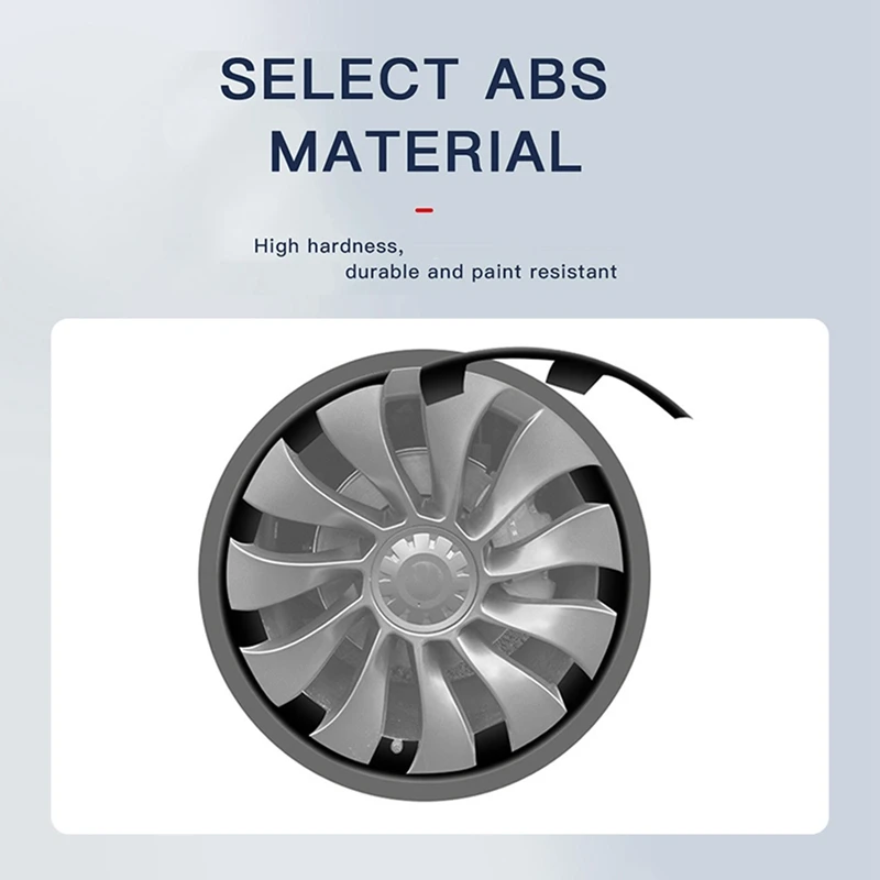 21 Inch Car Hub Cap Rim Patch For Tesla Model Y 2021-2023 Induction Uberturbine Wheel Cover Protectors