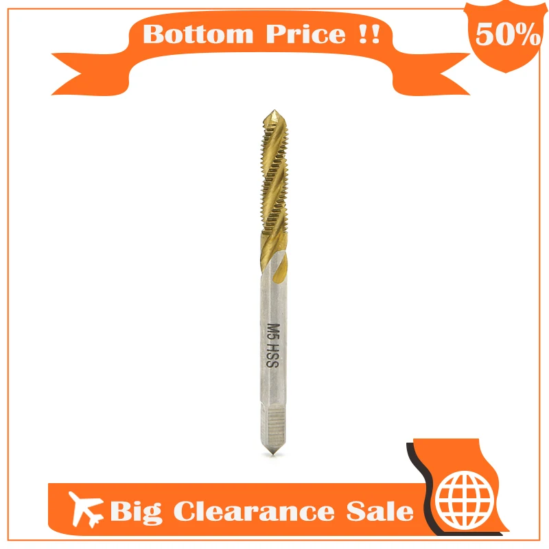 

Hot M5HSS Screw Thread Metric Spiral Hand Plug Tap Kit