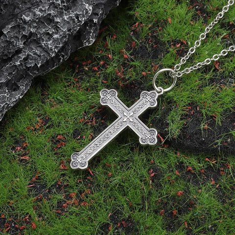 Христианская молитва крест кулон ожерелье для мужчин женщин Ретро панк религиозный амулет ювелирные изделия