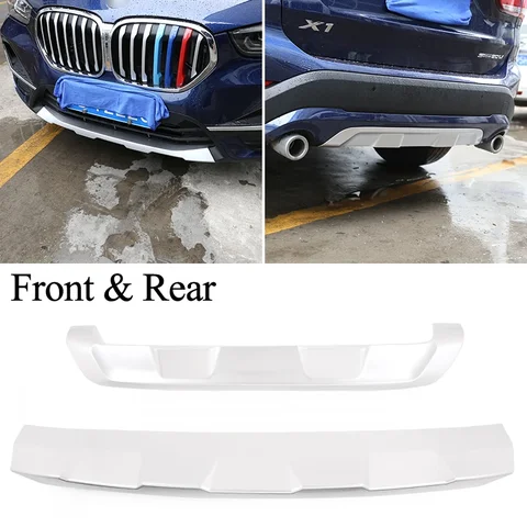 Стайлинг автомобиля, защитная Накладка на порог переднего и заднего бампера, защитная накладка, наклейки, хромированный АБС-пластик для BMW X1 F48 2020, внешний аксессуар