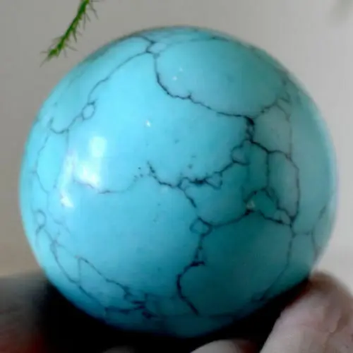 Необработанная руда бирюзовый камень минеральный целебный шар сфера синий