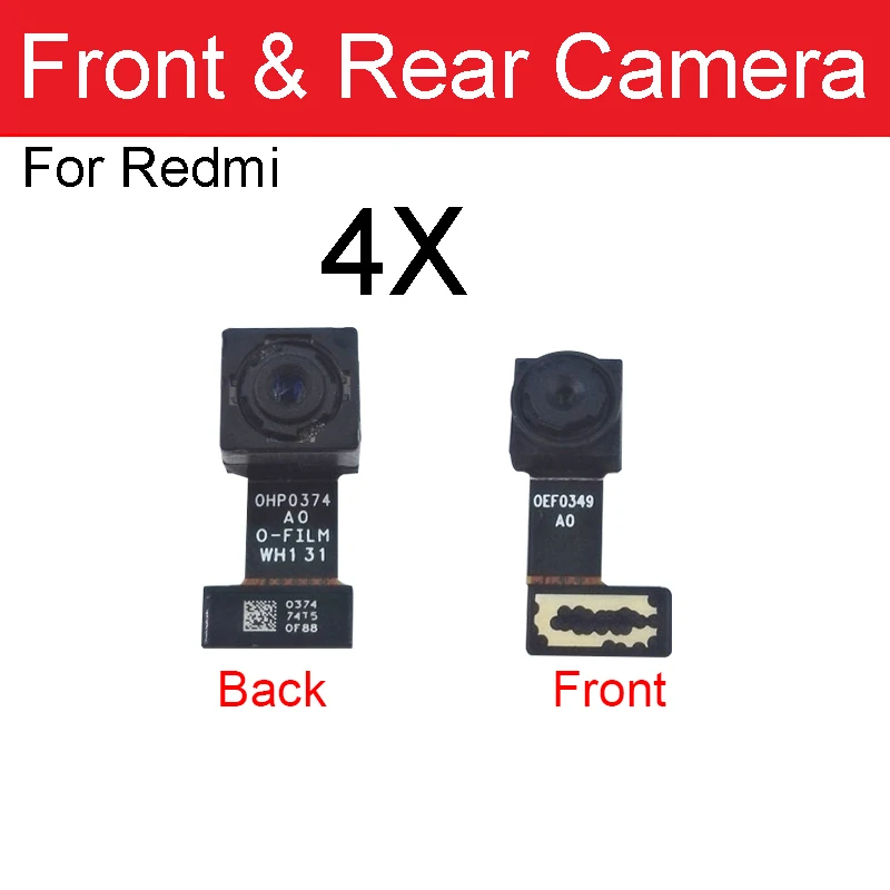 Фото Модуль передней и задней камеры для Xiaomi Redmi 4 4A 4X Pro, для Note 4X Pro, основная камера, гибкий кабель, запасная часть №4