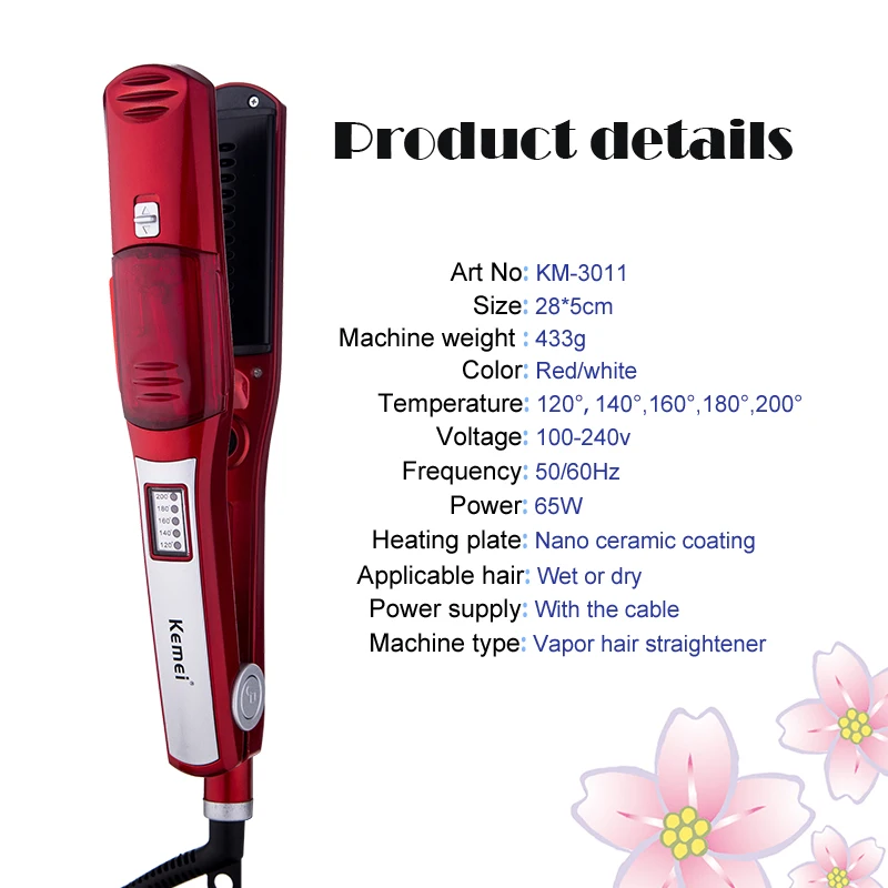 Кеми Надежное Управление Керамическим Покрытием Прямой Утюжок и Завивка Волос Кудряшки Выпрямитель Утюги Чапинья вкл.