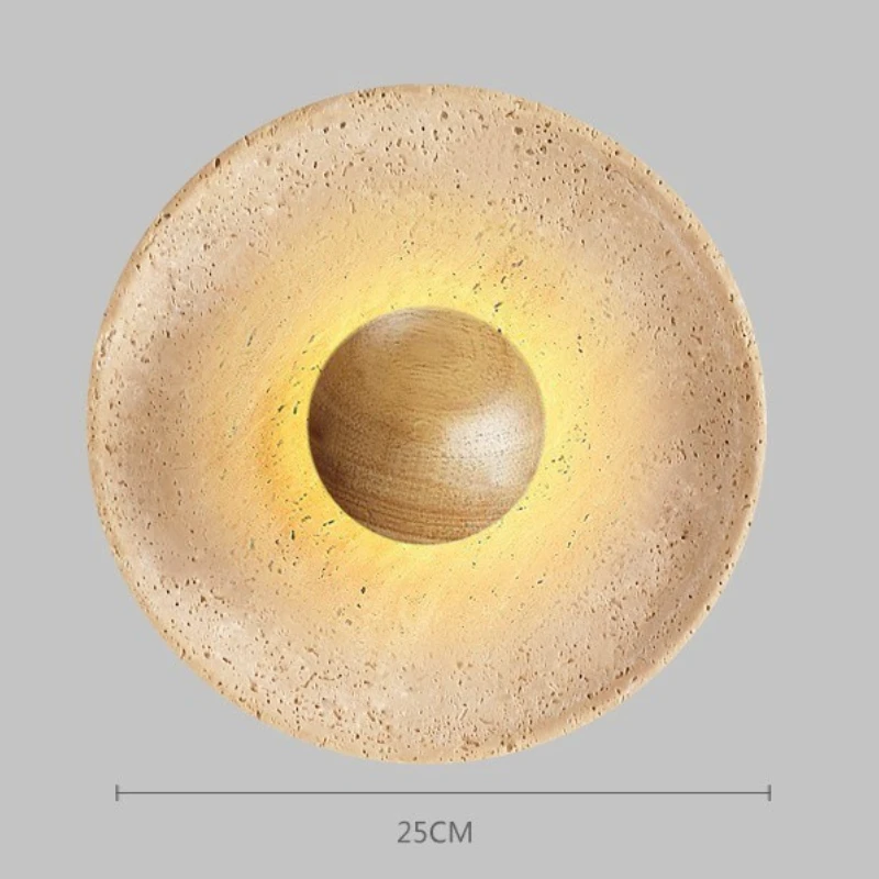 

Настенный светильник Mdoern из натурального камня, бра из темного дерева, 25 см, 110-220 В, атмосферная лампа для фойе, столовой, спальни, лестницы, прохода