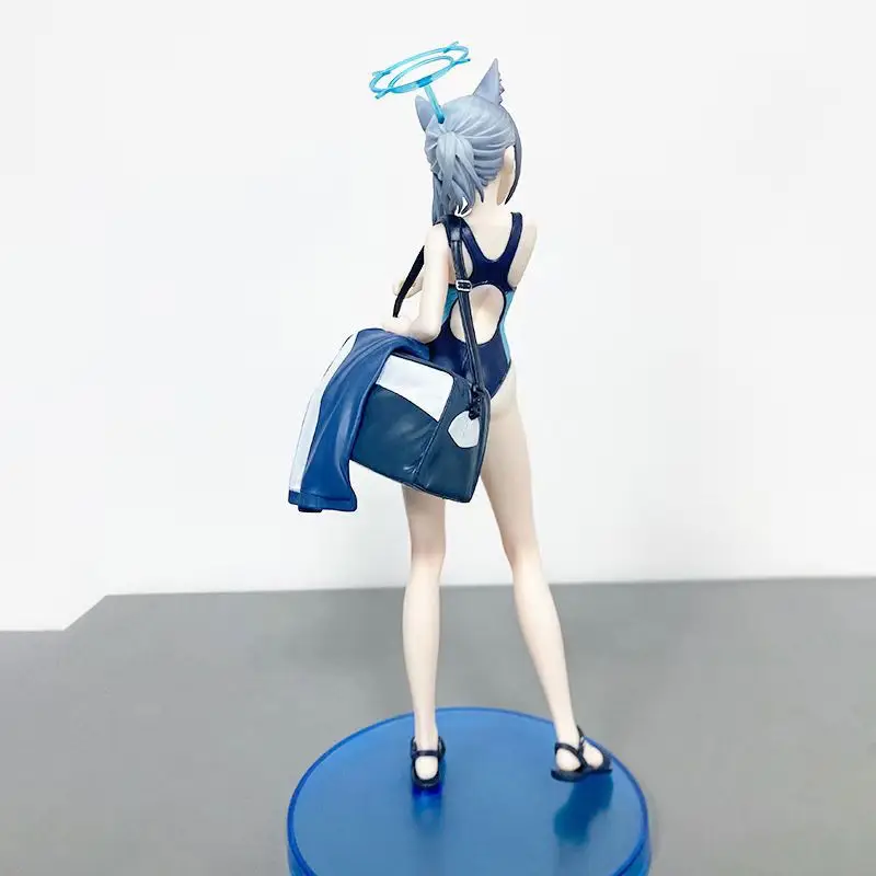 23 см синяя архівная игровая фигурка Shiroko Sandwolf купальники стоячая поза ПВХ модель