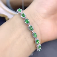 truly 925 sterling silver bracele tstsavorite canada crystal women link chain jewelry bangles women bracelet luxury jewelry