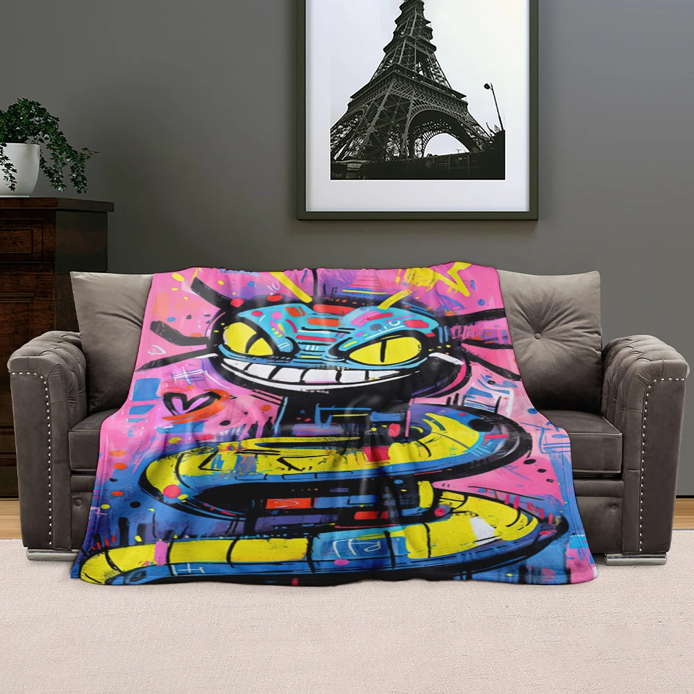 Детское фланелевое одеяло в виде змеи с 3D-принтом