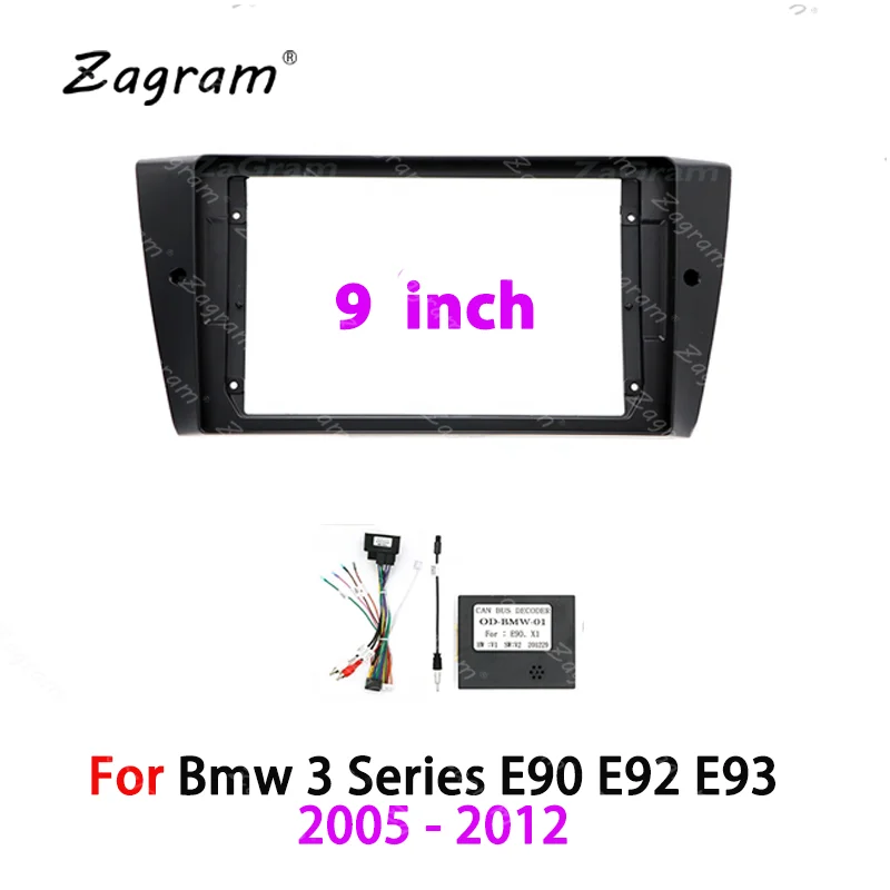 9-дюймовый 2 Din Автомобильный Кабель Fascia ДЛЯ Bmw 3 серии E90 E92 E93 2005-2012 панель Cd Dvd плеер