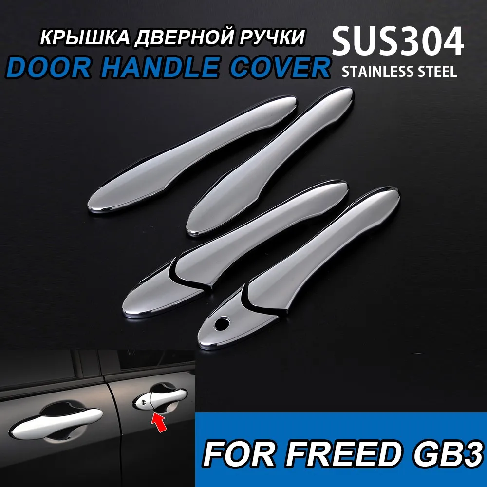

4pcs DOOR HANDLE COVER TRIM Protection For Honda Freed GB3 Accessories Durable Chrome ABS Car Styling Stickers