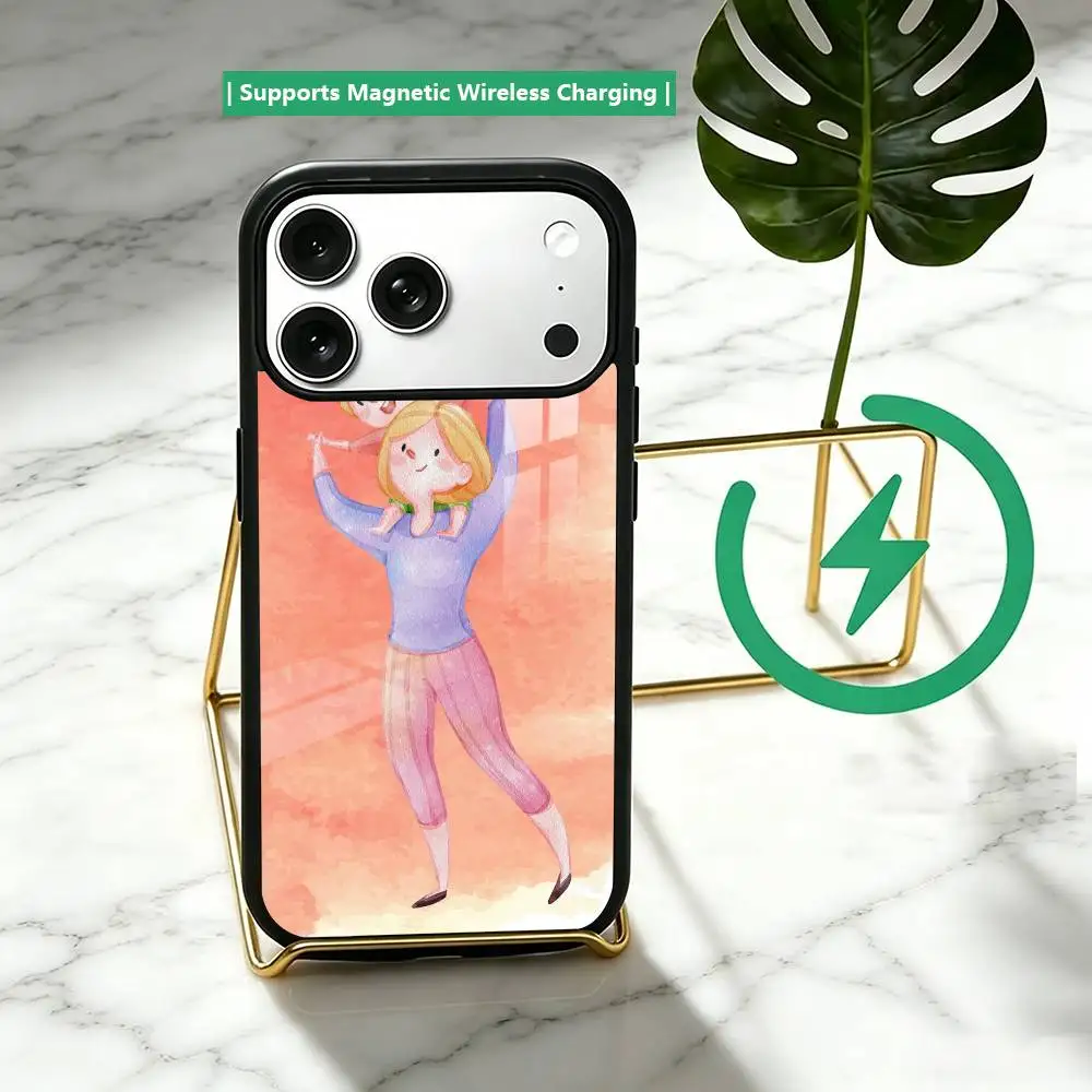 Чехол для телефона для мамы, дочки, сына, совместимый с iPhone 17, 16, 15, 14, 13, 12, 11 Plus, Pro, с поддержкой магнитной беспроводной зарядки (art.: 3920da3586f83) - 3920da3586f83