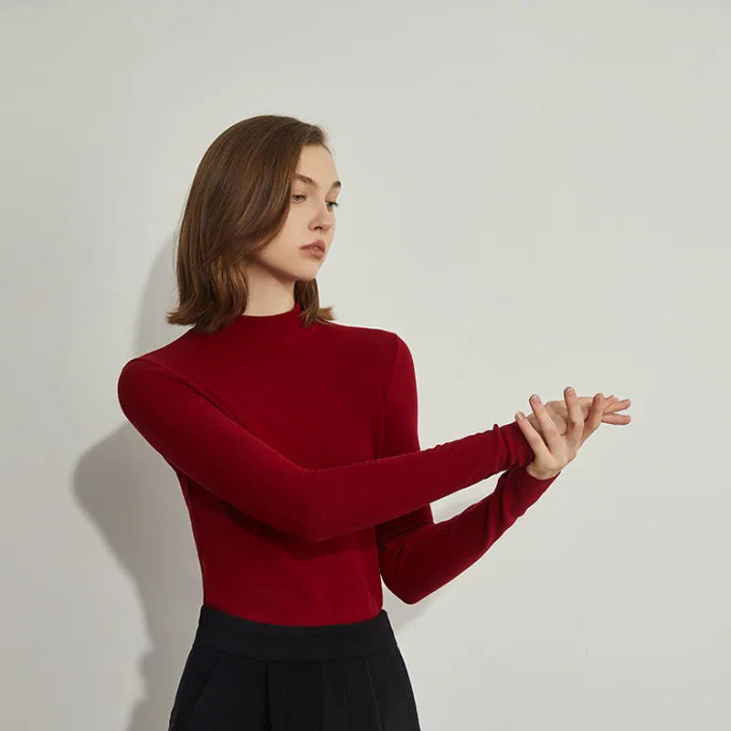 

Fashion Woman T-Shirt 2023 Female Autumn Long Sleeves Base Tees Women Korean Dongdaemun High Quality Clothing Lady's Top Clothes