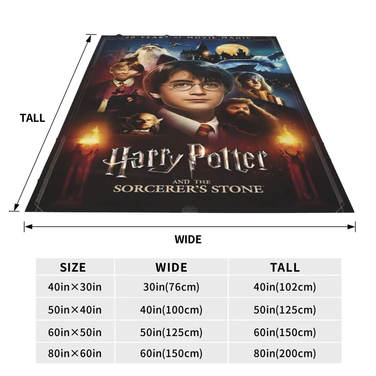 Одеяло из фильма H-HARRY P-POTTER фэнтезийное литературное романы декоративное