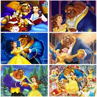 beauty and the beast jigsaw puzzle disney animation cardboard puzzle princess belle toy hobbies games and puzzles gift for kids
