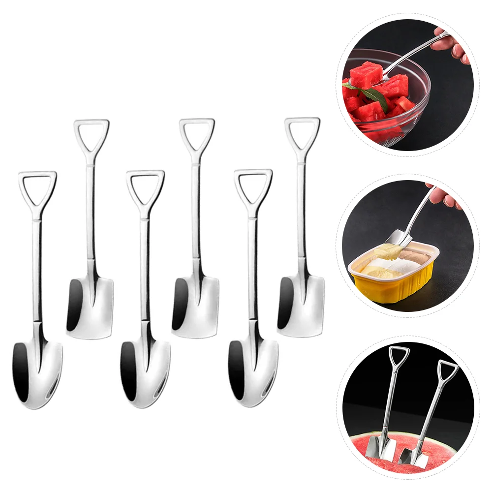 

Spoon Spoons Ice Cream Dessert Coffee Sugar Shovel Tea Yogurt Stirring Steel Scoop Pudding Mixing Cake Soup Appetizer Shape