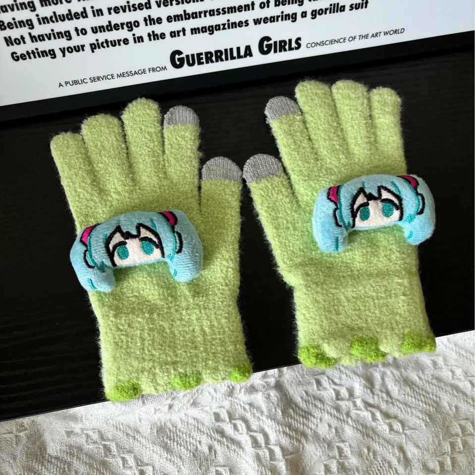 Фигурка японского аниме Хацунэ Мику перчатки с сенсорным экраном для детей