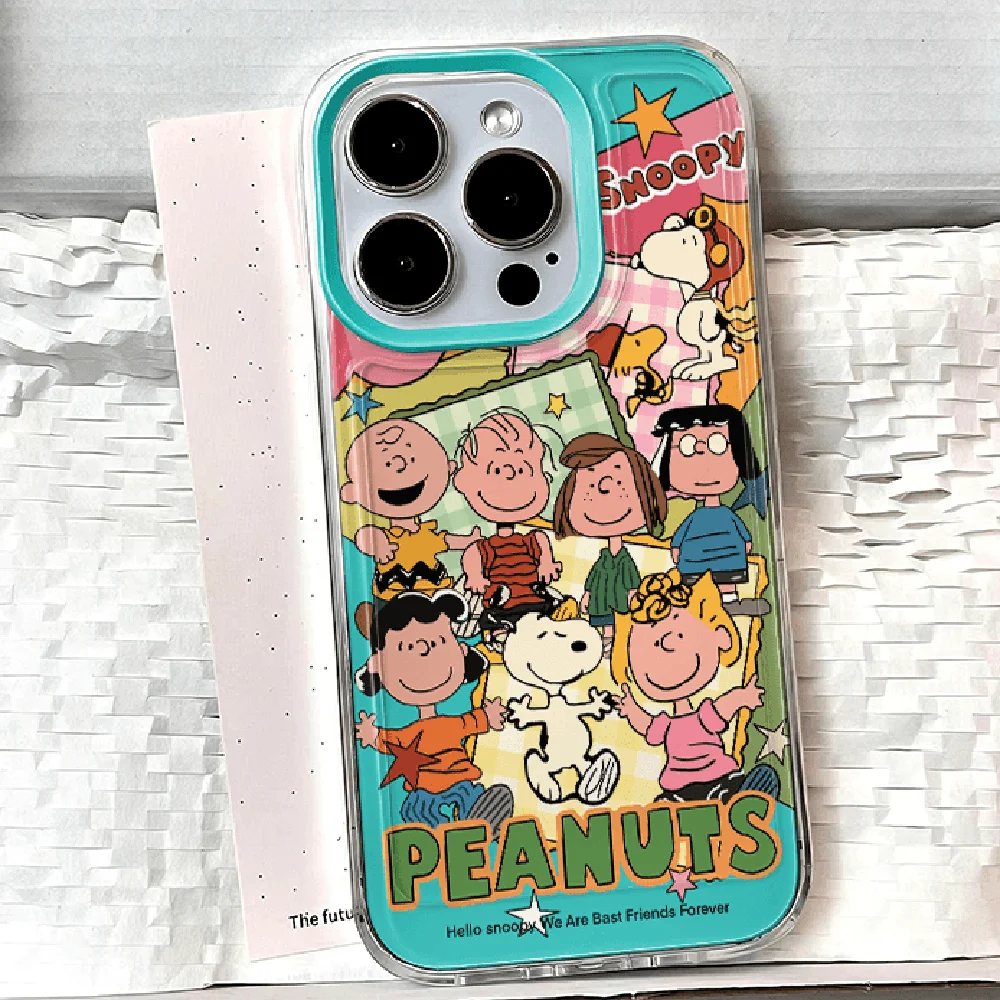 Чехол для телефона Cartoon S-Snoopys LuxuryClear Space Vivo Y03 Y16 Y17 Y17S Y19 Y21 Y28 Y36 Y52S Y55S Y73S Y75 Y78 Y100 4G 5G Cover