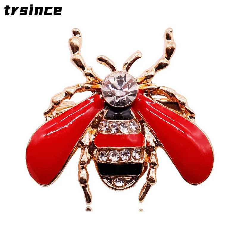 

Bee Rhinestone Brooch Alloy Dripping Oil Insect Corsage Women's Delicate and Lovely Clothing Accessories Pin
